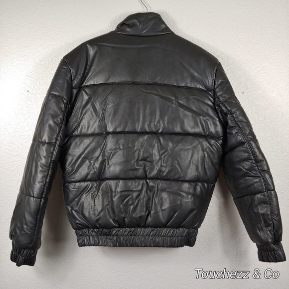 Slate & Stone Faux Leather Puffer Jacket - Picture 4 of 7